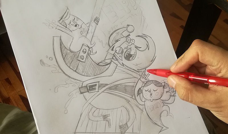 Navidad 2018 - boceto a lapiz