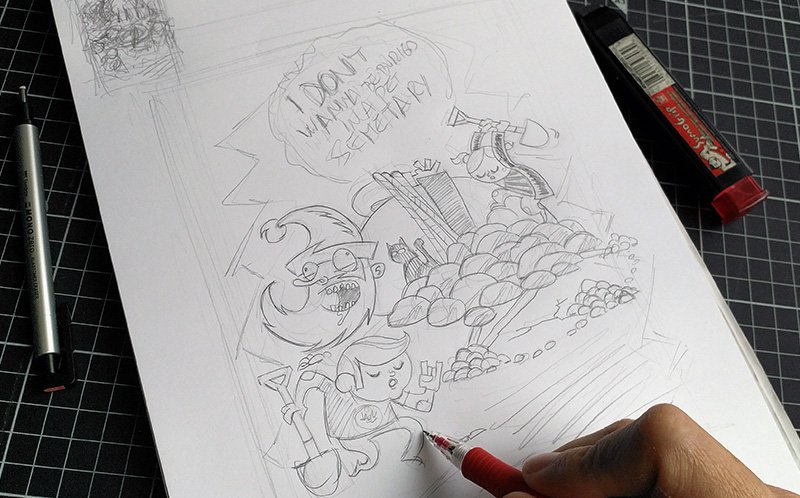 Navidad 2020 - pencil sketch