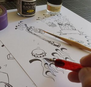 Karts & Chelas - Inking