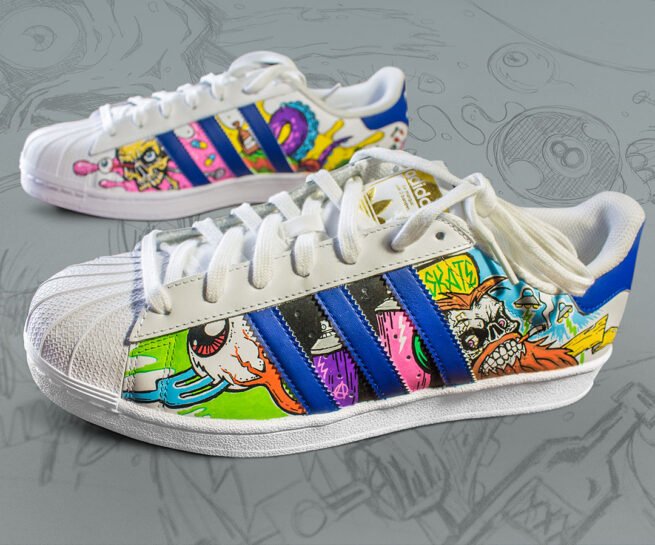 Adidas Superstar Custom hand-painted sportshoes